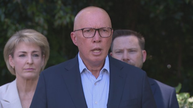 Peter Dutton addresses media in WA