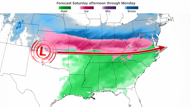 62 million people under threat of major winter storm set to deliver season's most significant blow yet