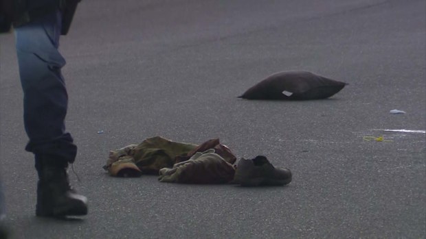 A man is fighting for life after being stabbed in front of a strip of shops in Sydney's west.The alleged attack unfolded about 3.30pm today in Merrylands.