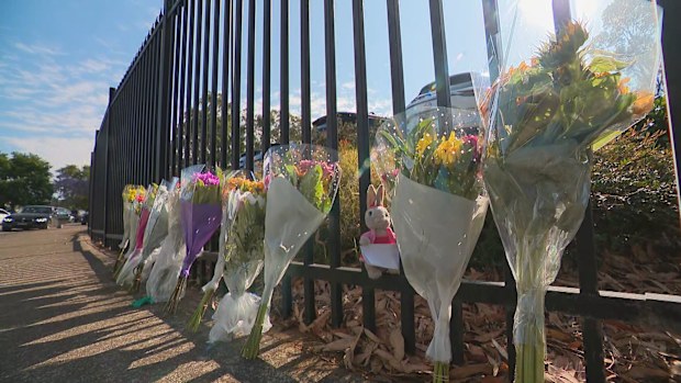 Floral tributes have been laid outside of Rouse Hill Public School in Sydney's north-west.