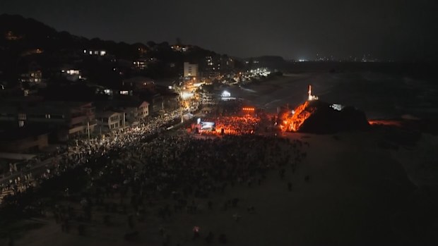 The Currumbin Anzac Day dawn service.