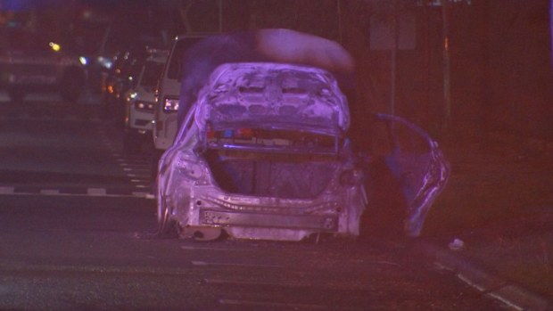 Two cars have burst into flames and shots have reportedly been fired in Melbourne's north this morning.