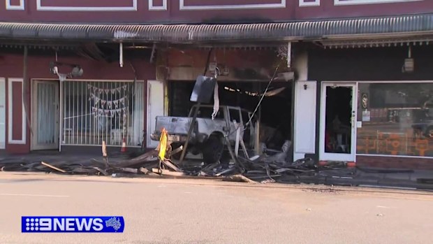 Perth news: Driver sets himself alight in Perth tobacco store ram raid