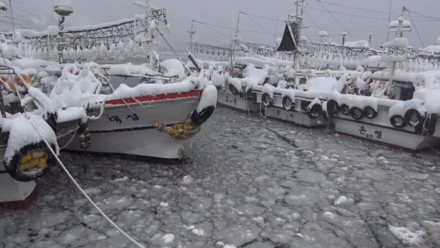 Thousands of tourists were stranded on the island of Jeju in Korea where the flights were cancelled