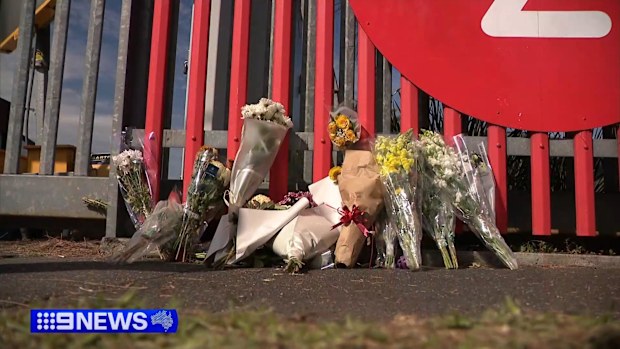 Flowers have been left at the roadside where the man was killed.