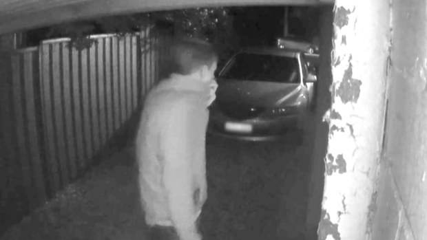 CCTV captures man lurking around Randwick home.