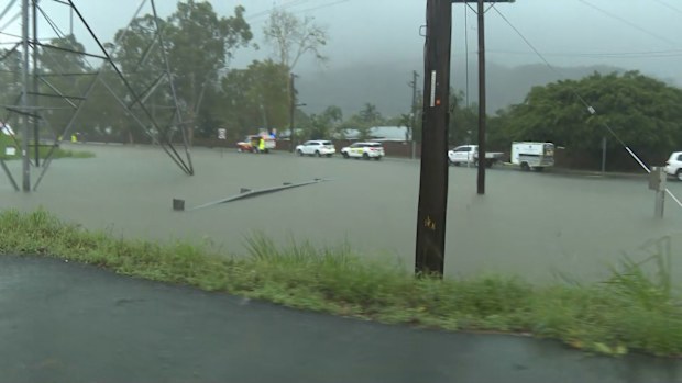 A flood emergency is unfolding in Cairns, with residents evacuated and homes going under water.