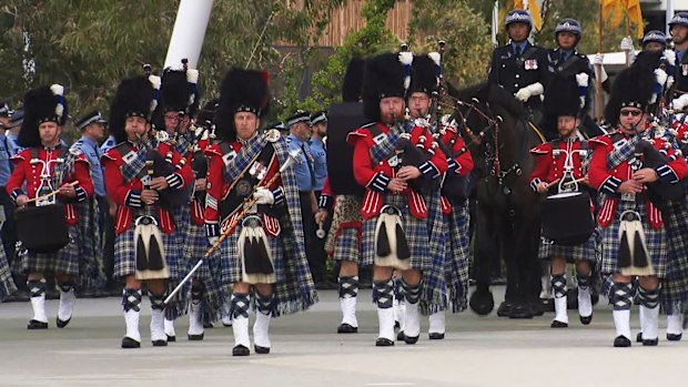 Constable Anthony Woods has been given a final salute in an emotional funeral in Perth.