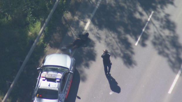 A man has surrendered after he lead police on a wild and dangerous chase through Sydney's west.