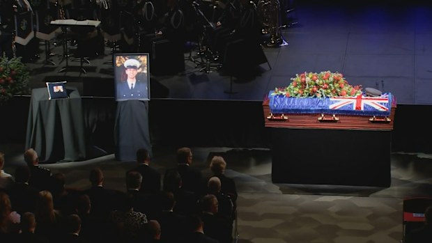 Brevet Sergeant Jason Doig service was celebrated at a police funeral today.