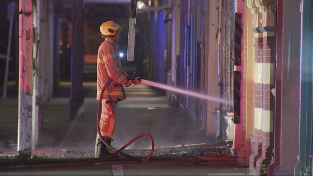 Fire at Nelson Place in Williamstown