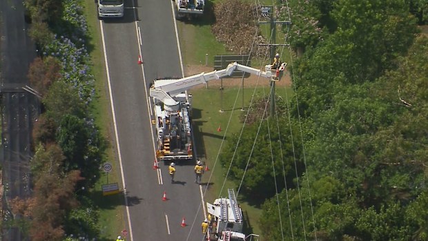 Hundreds of energy workers have been deployed to the region, including Mount Tamborine, which is among the worst affected.