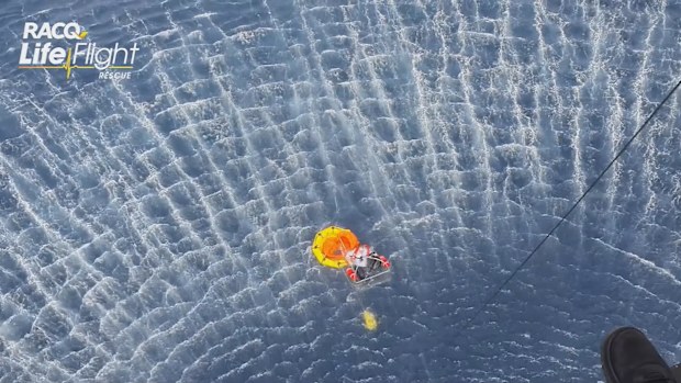 Lifeflight rescuers have told of the relief they felt when they saw the passengers of a light plane crash give them the "thumbs up" from waters off Queensland's Sunshine Coast.