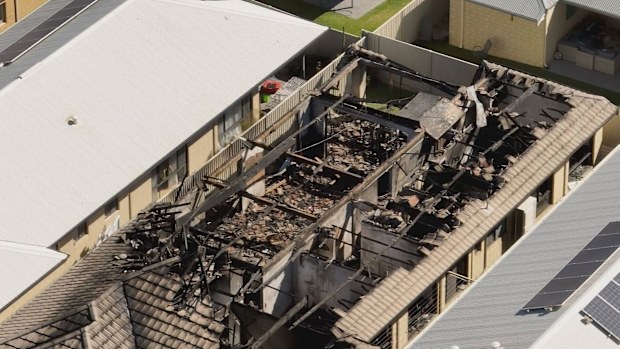 The fire completely gutted the property north of Perth.