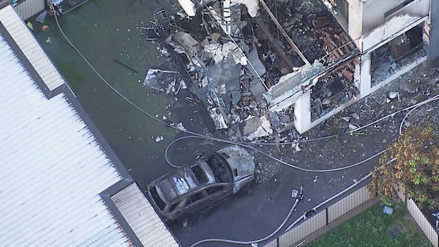Residents have been evacuated from near the home on Marian Street in Guilford.