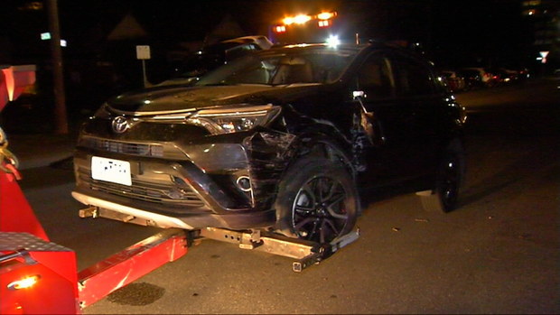 Western Bulldogs vice-captain Lachie Hunter, 25, allegedly drove a Toyota SUV into four cars parked in Middle Park