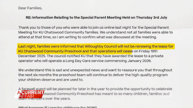Willoughby City Council's closing the not-for-profit KU Community Preschool