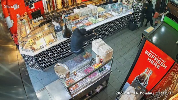 CCTV footage of shooting in Auburn kebab shop