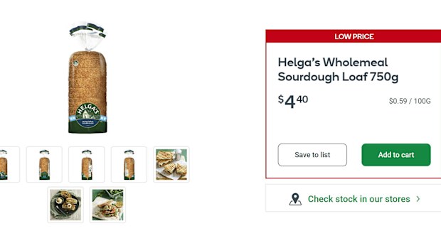 Woolworths bread
