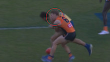 Ben King's hit on Lachie Whitfield. 