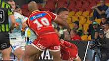 Felise Kaufusi's high shot. 