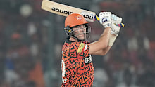 Pat Cummins during his aggressive innings for Sunrisers Hyderabad. 