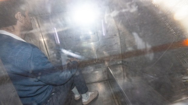 Former state Liberal MP Rory Amon arrives at Surry Hills Police Station, in Sydney, Thursday, 15 May 2025. Mr Amon has been arrested, accused of breaching his bail conditions over alleged child sex offending.