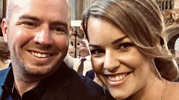 Selina Thomas, pictured with her husband Paul, will fly to Singapore in two weeks to get her partner visa approved.