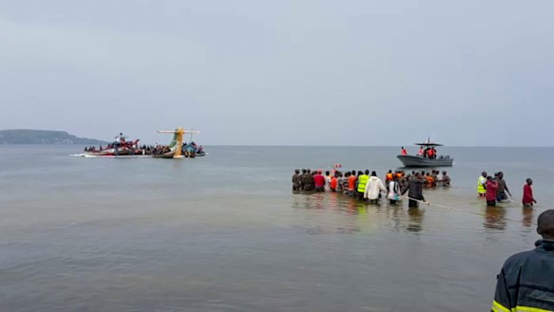 The small passenger plane crashed Sunday morning into Lake Victoria near Bukoba airport.