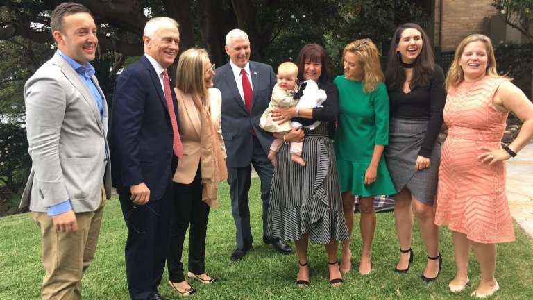 Who are US Vice-President Mike Pence's daughters, Charlotte and Audrey?