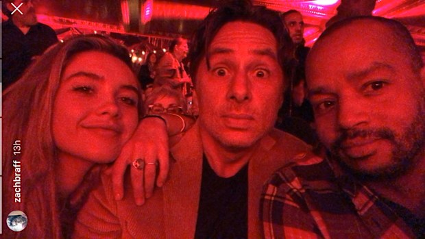 celebrity, couples, Zach Braff, Florence Pugh