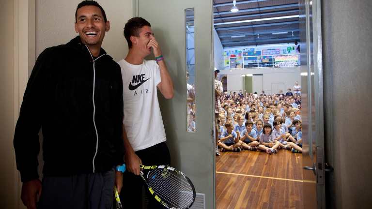 Nick Kyrgios rapt to see Thanasi Kokkinakis back in action