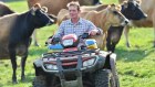 Dairy farmer Paul Mumford on his Wron Wron farm.