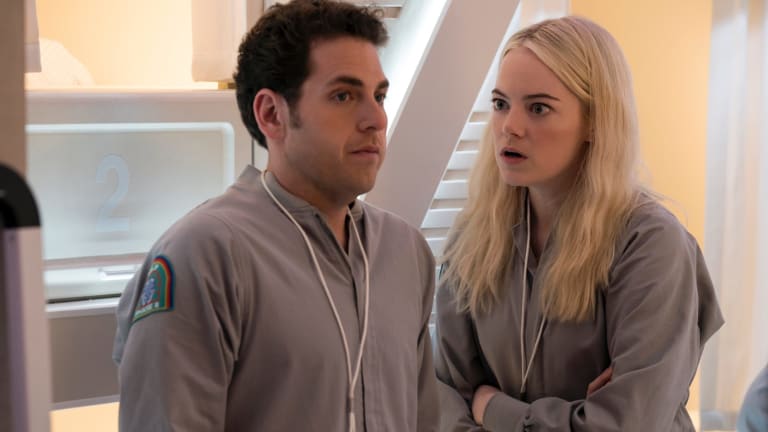 Jonah Hill and Emma Stone in Maniac.