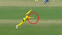 Matt Short goes close to pulling off a miracle catch. 