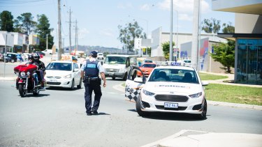 police fyshwick operation roads incident investigate block they off peacefully offices ends