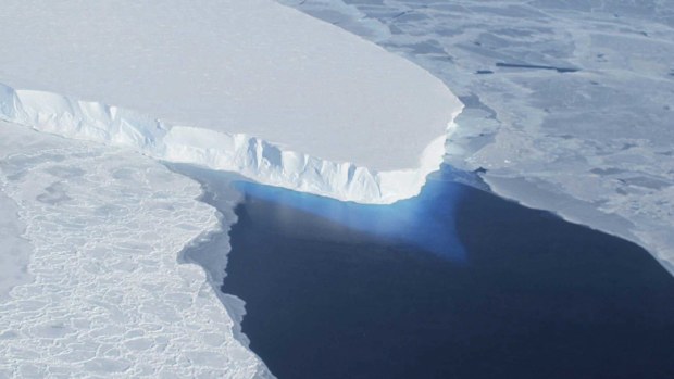 The Thwaites Glacier in Antarctica is being eaten away from below as warm, salty water flows underneath it according to new research.