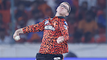 Adam Zampa of Sunrisers Hyderabad delivers a ball  during the 2025 IPL match between Sunrisers Hyderabad and Rajasthan Royals