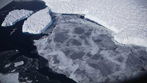 Ice floats near the coast of West Antarctica on October 28, 2016. Scientists are concerned the West Antarctic Ice Sheet may be in a state of irreversible decline directly contributing to rising sea levels.