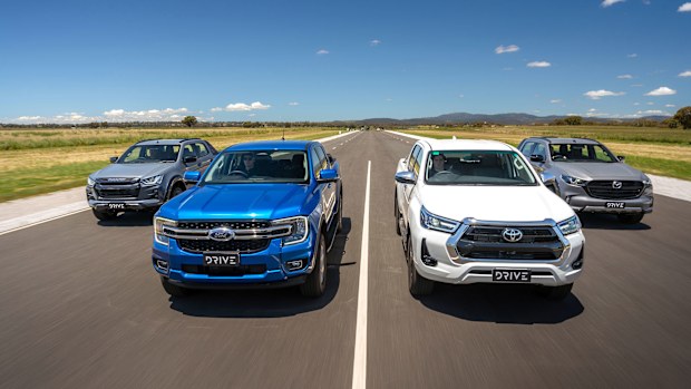 Four different new utes.