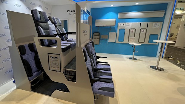 Double decker airplane seat