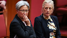 The Senate during a division on the Combatting Antisemitism, Hate and Extremism (Criminal and Migration Laws) Bill 2026, in the Senate at Parliament House in Canberra on Tuesday 20 January 2026.  