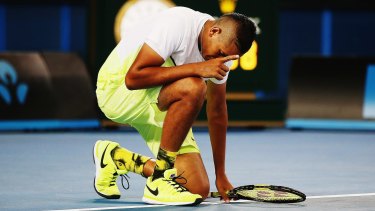 Nick Kyrgios had family in the crowd, and his grandmother watching over him