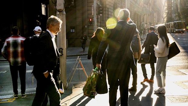 Pedestrians in the Sydney CBD.