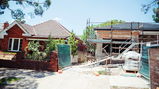 A housing property construction site.