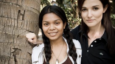 Sinet Chan, left, was rescued from a Cambodian orphanage by Australian Tara Winkler, right. Sinet Chan has given harrowing testimony to a parliamentary inquiry in Canberra. 