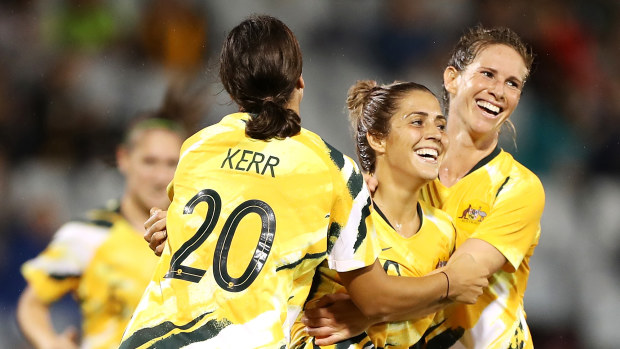 Katrina Gorry, Sam Kerr and Elise Kellond-Knight