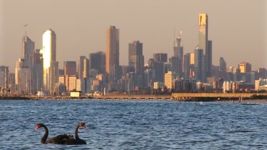 Melbourne Skyline A Mirror Image Of Many Of The Rest Of The