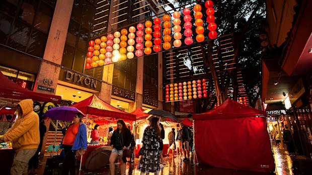 Lunar New Year celebrations in Sydney's Chinatown.