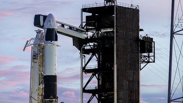 SpaceX opted to aim for a later launch window of 5.23am as bad weather at the launchpad rolled through. 